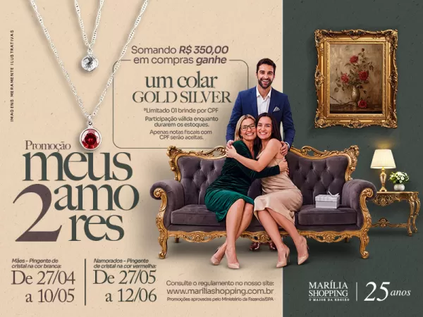 Marília Shopping celebra o Dia das Mães e Namorados com a campanha “Meus Dois Amores”