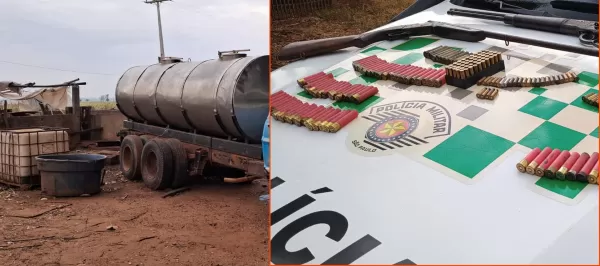 Polícia Ambiental de Marília apreende armas durante operação contra leite adulterado