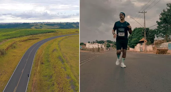Mesmo com maratona adiada, corredor percorre 42 km em Marília para divulgar projetos sociais 