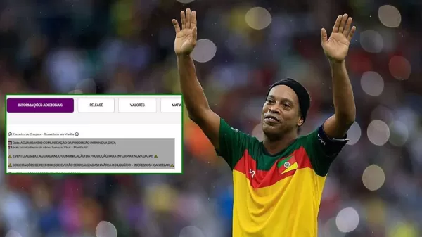 Jogo com Ronaldinho Gaúcho em Marília é adiado