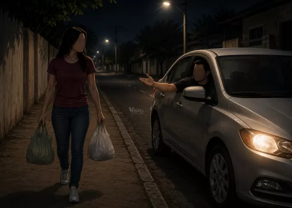 Mulher aceita carona de desconhecido e acaba assaltada. Caso serve de alerta para riscos nas ruas