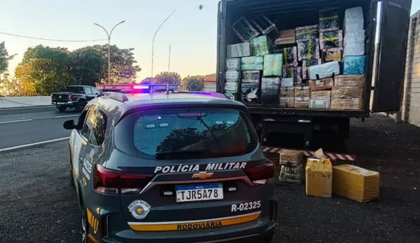 Polícia Rodoviária apreende cerca de sete toneladas de contrabando próximo a Marília