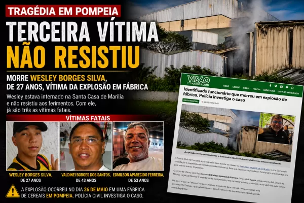 Terceira vítima fatal de explosão em fábrica será sepultado nesta terça-feira em Quintana