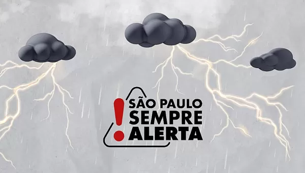 Defesa Civil alerta para chuvas fortes, raios e ventos de mais de 70 km/h a partir deste domingo