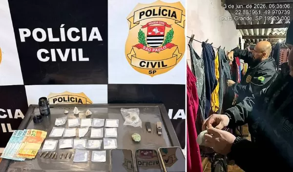Operação da polícia apreende drogas até em roupas penduradas no varal