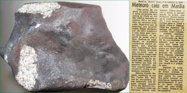 Queda de meteorito em Marilia completa 54 anos neste domingo 