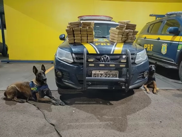 PRF apreende grande quantidade de pasta base de cocaína trazida da Bolívia