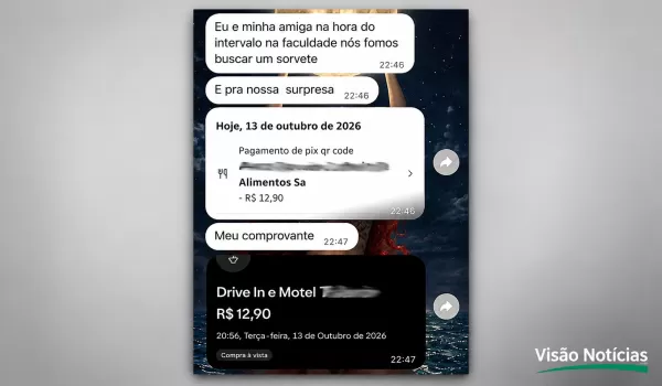 Clientes compram lanches em fast food e alegam terem recebido comprovantes com nome de motel