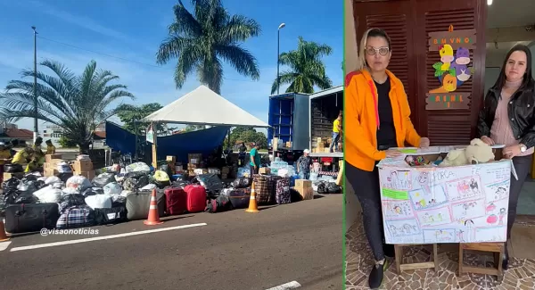 Missão cumprida: professores de cidade gaúcha agradecem doações de alunos de Pompeia