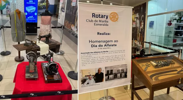 Rotary Club de Marília - Esmeralda realiza exposição em homenagem ao Dia do Alfaiate