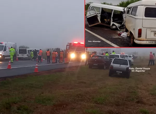 Acidente envolvendo Kombis transportando trabalhadores rurais deixa 13 feridos