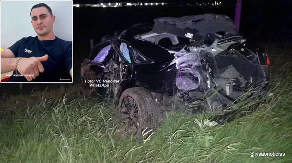 Rapaz morre em capotamento de carro na SP-294