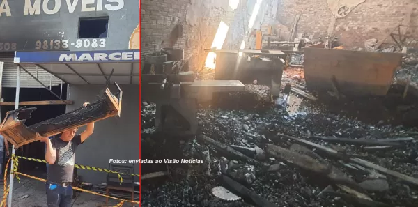 Incêndio em marcenaria: família mariliense tenta recomeçar 30 anos de história "do zero"