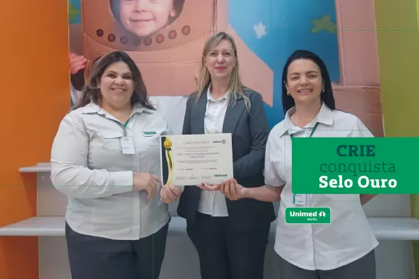 CRIE conquista Selo Ouro e reforça compromisso com a excelência em saúde