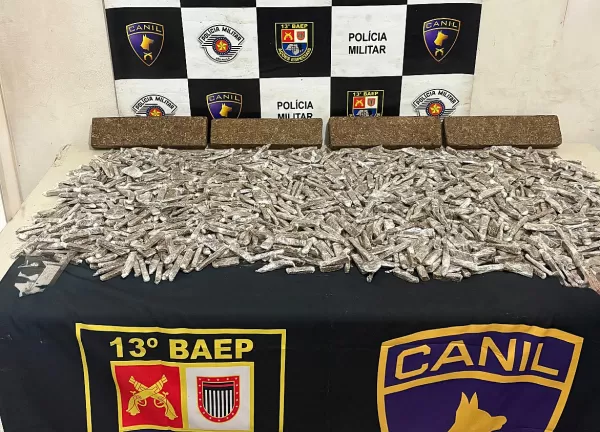 Equipes K-9 do BAEP localizam mais de 1,3 mil porções de drogas durante operação em Marília
