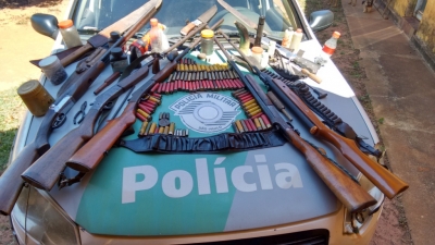 Polícia Ambiental faz grande apreensão de armas