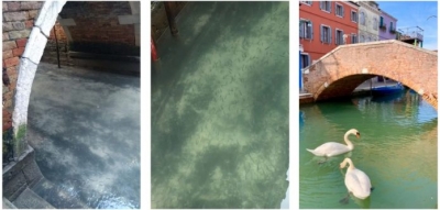 Canais de Veneza voltam a ter água cristalina após conter turismo de massa
