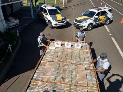Polícia apreende mais de meia tonelada de maconha em rodovia