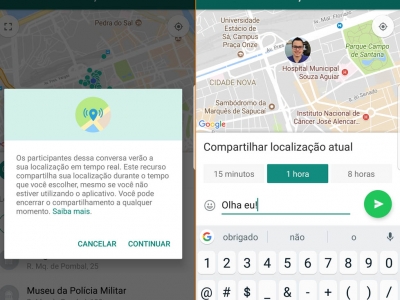 WhatsApp libera localização em tempo real