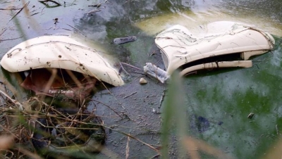 Motorista perde o controle e carro acaba caindo dentro do rio Tietê. 
