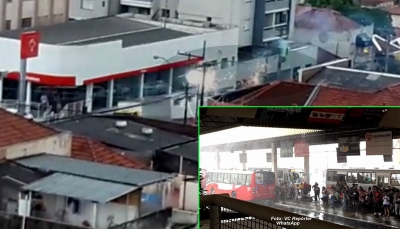 Temporal causa apagão e pane em semáforos, no centro