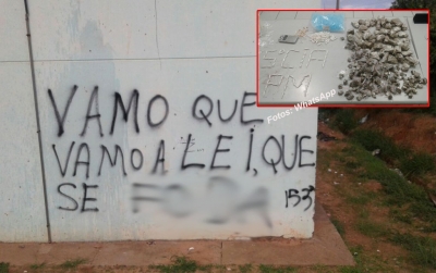 Pichação ajuda PM a encontrar drogas