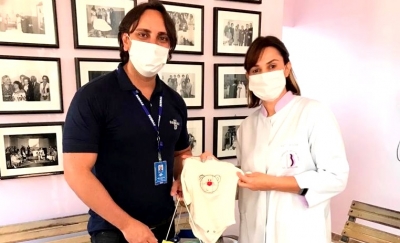 Colaboradores do Sebrae doaram roupas de bebê à Gota de Leite