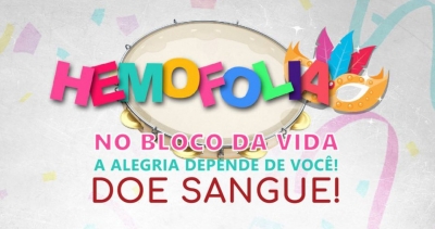 HemoFolia: Hemocentro lança campanha de doação de sangue durante o carnaval