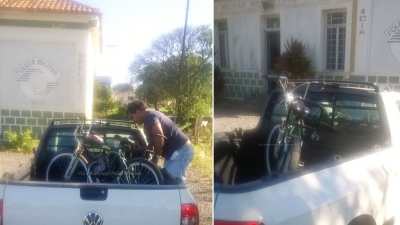 Polícia apreende bicicleta motorizada que era pilotada por criança