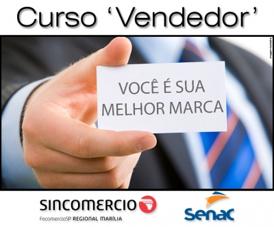 Sincomercio Marília prorroga inscrições para o curso de Vendedor 
