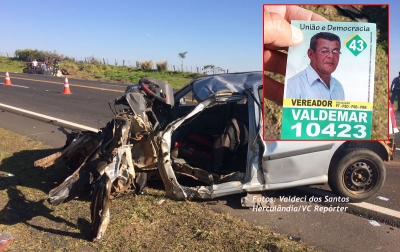 Candidato a vereador morre em grave acidente na rodovia SP-294 
