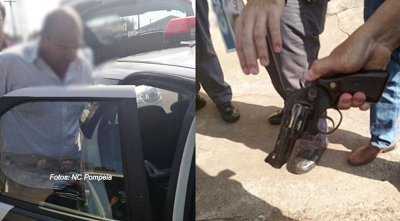Funcionário de jornal é preso em flagrante com arma e material de campanha