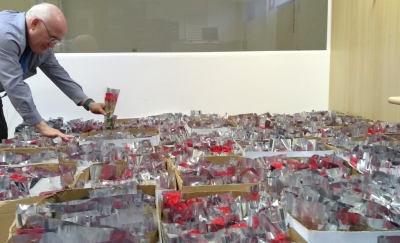 Dia das Mães: rosas serão distribuídas hoje no comércio