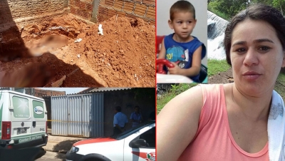 Corpos de mulher e criança enterrados na região