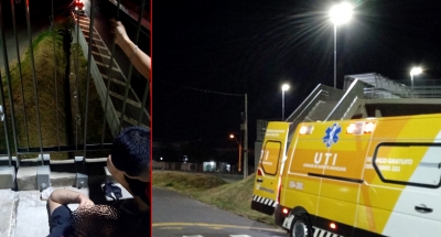 Policiais rodoviários evitam que rapaz se jogue de passarela em Marília