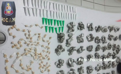 Rapaz desempregado escolhe o tráfico como "profissão". Acabou preso pela PM