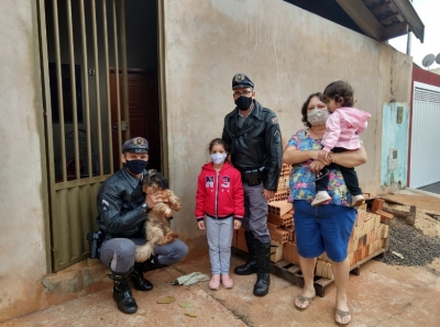 Polícia Rodoviária Estadual resgata cãozinho na SP-333