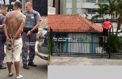 Flagrado furtando empresa, homem tenta fugir da polícia pelo telhado, mas é preso