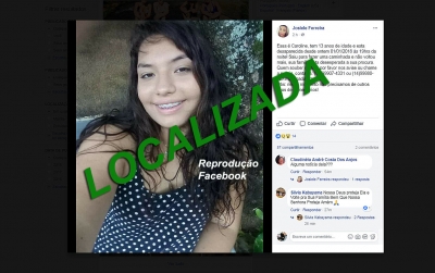 Adolescente de 13 anos reaparece após mais de 18h fora de casa