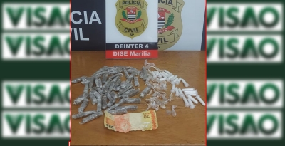 Trio é preso pela DISE por tráfico de drogas em Marília