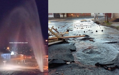 Água volta jorrar na zona Norte e moradores ficam no prejuízo: casas são danificadas