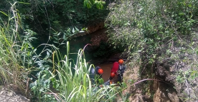 Resgate de homem que caiu em cachoeira mobiliza até helicóptero