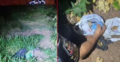 Adolescentes são surpreendidos pela PM enterrando drogas, em Tupã