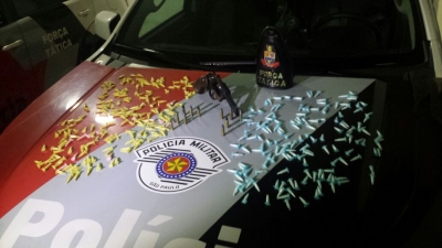 Força Tática faz grande apreensão de drogas 