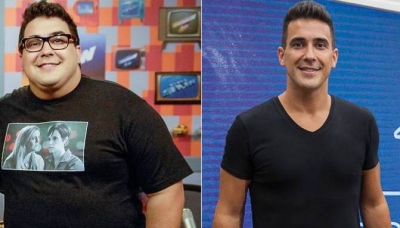 "Luta diária" André Marques mostra antes e depois após perder 70 quilos.