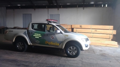 PM Ambiental constata madeira nativa irregular