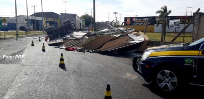 Trecho urbano da BR-153 em Marília é liberado após acidente