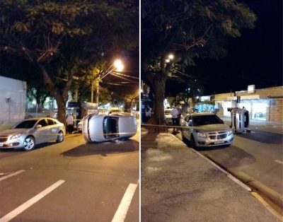 Vídeo registra tombamento na Vicente Ferreira