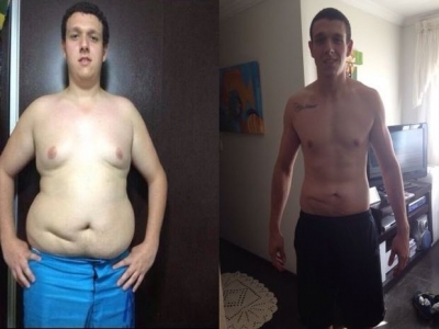 Jovem perde 40 kg e faz tatuagem para comemorar