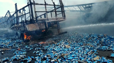 Caminhoneiro morre carbonizado em acidente na região